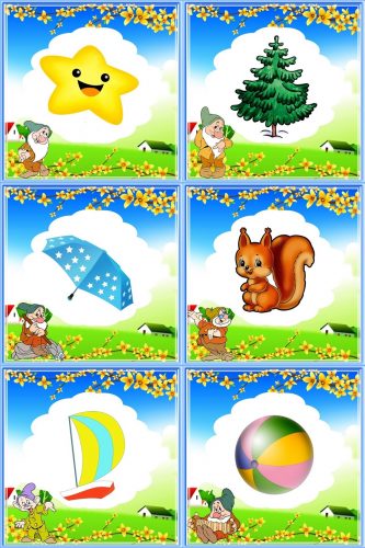 Средние карточки 2 для оформления группы "Гномики" в детском саду