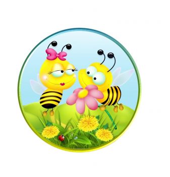 Пчелки - карточка для оформления группы "Одуванчик"