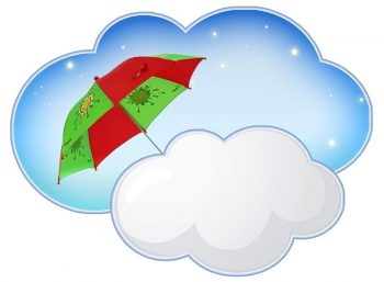 Зонтик с облачком для подписи для группы "Тучка"