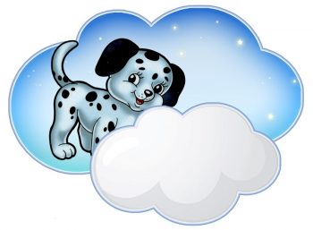 Далматинец с облачком для подписи для группы "Тучка"