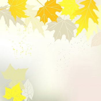 Осення картинка для оформления с желтыми листяьми и полупрозрачным серым фоном