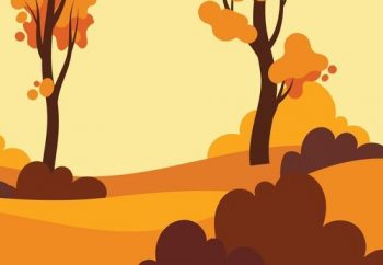 4 фрагмент плаката на тему осень в оранжевых тонах