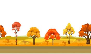 Плакат "Деревья осенью"