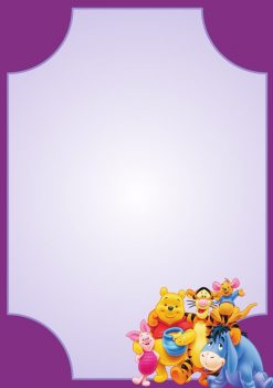 Рамка с персонажами Винни пух для детского сада