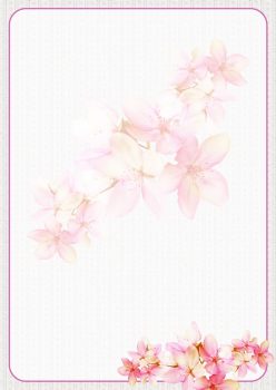 Рамка с нежными розовыми цветами