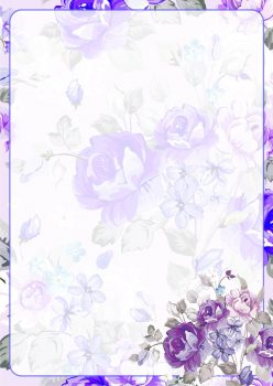 Рамка с фиолетовыми цветами для поздравления женщине