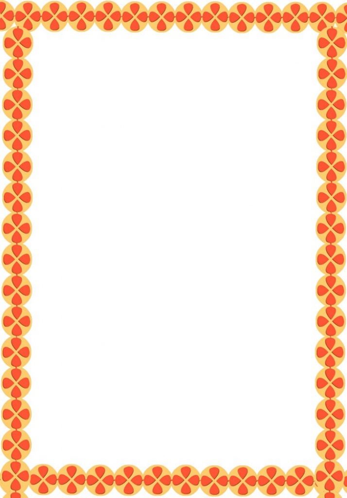 Рамка с оранжевыми цветами