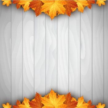 Деревянная квадратная рамка для объявления "Осень"