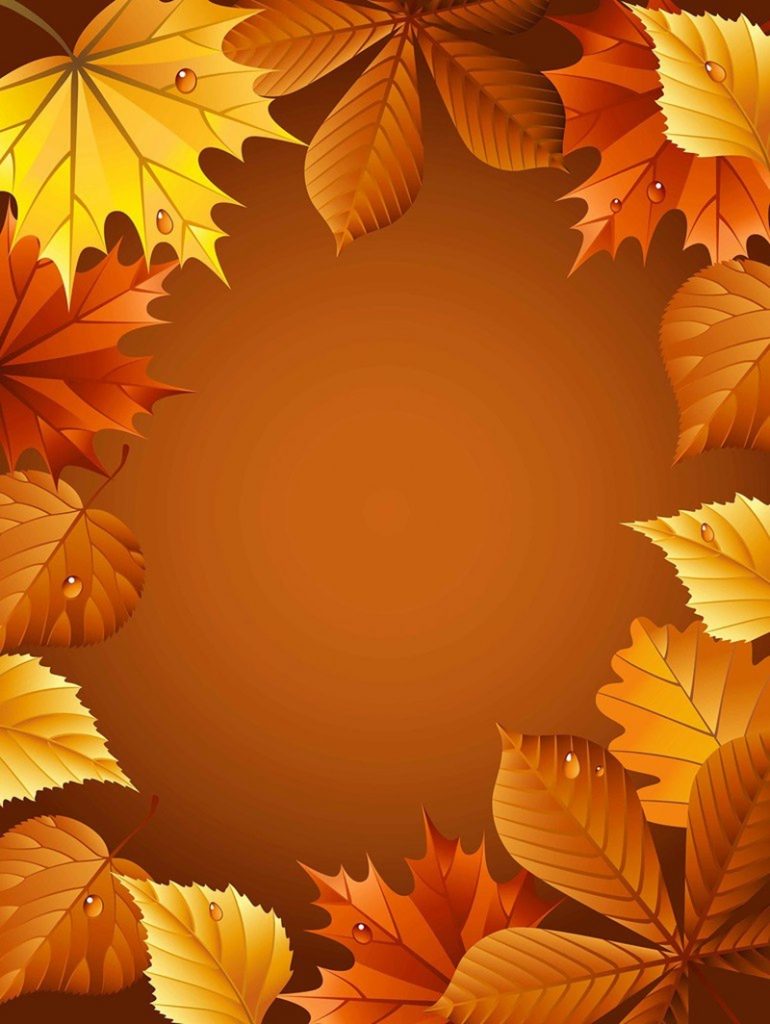 Рамка на тему "Осень" на коричневом фоне