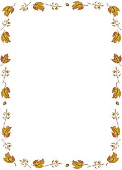 Рамка для текста "Осень" с маленькими листочками по периметру