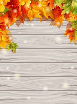 Рамка золотая осень с листьями сверху
