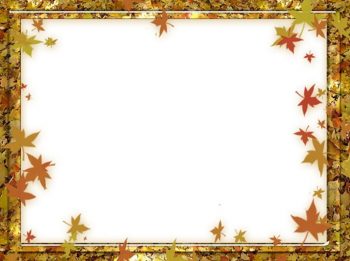 Горизонтальная рамка осень для детей с прозрачным фоном