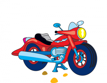 Мотоцикл - карточка для детей 3 лет