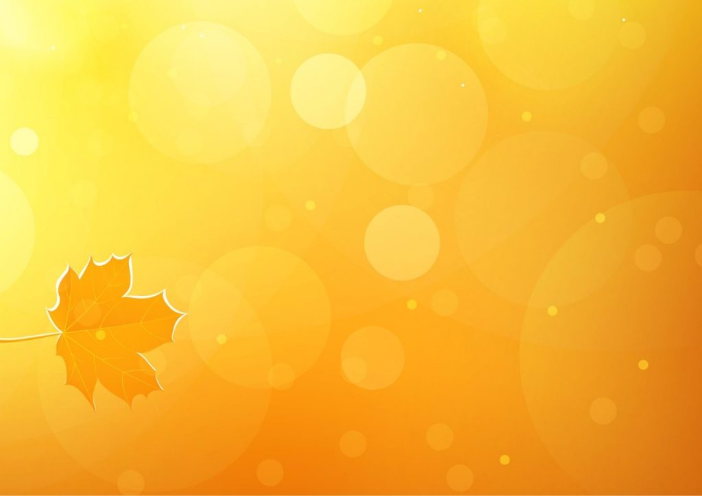Фрагмент 4 фона с осенними листьями "Желтые листья на оранжевом фоне"