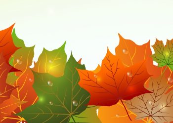 Фрагмент 4 фона с осенними листьями "Зеленые и оранжевые листья"