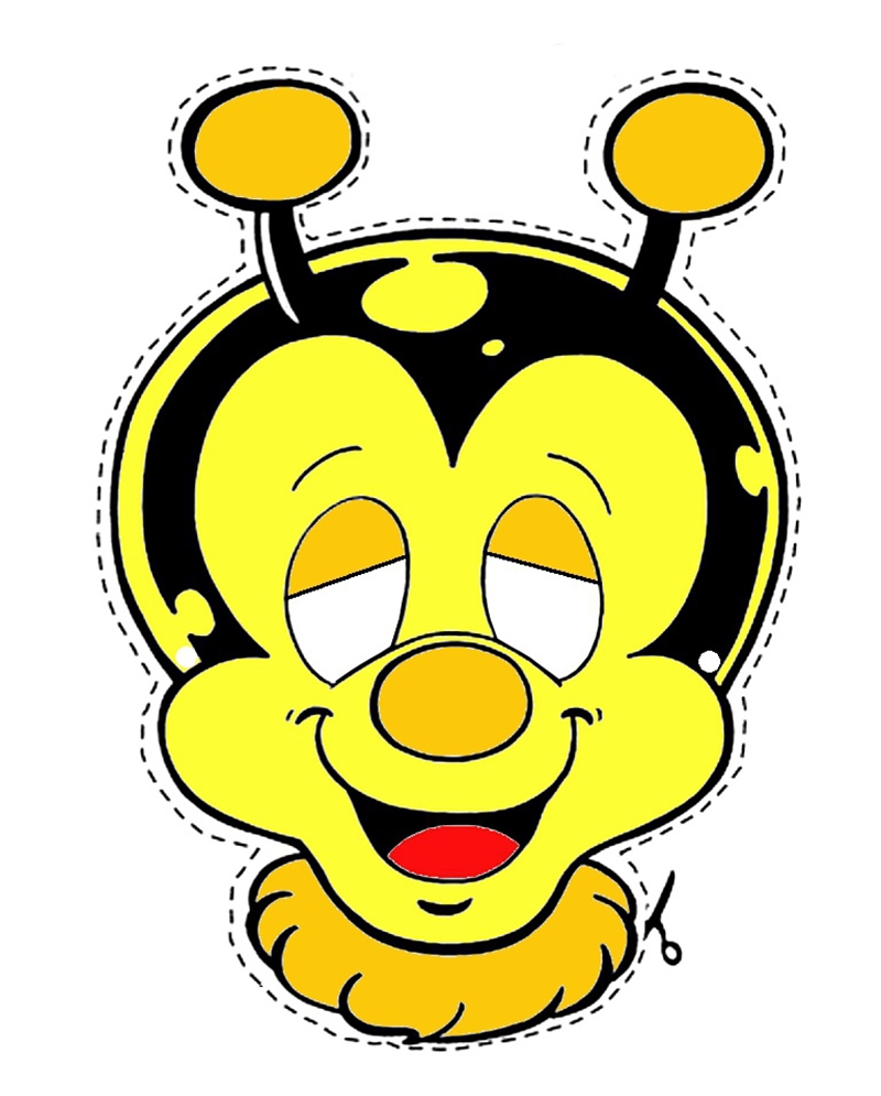 Маски на 1 апреля распечатать. Маска пчелки. Маски для детей. Маска пчелки на голову. Маска пчелы для детей.