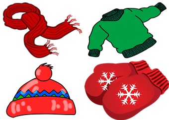 Зимняя одежда — картинки для детей