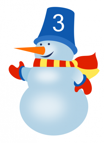 Снеговик с номером 3