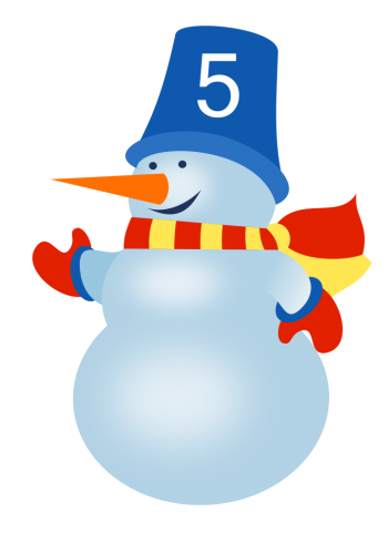 Снеговик с номером 5