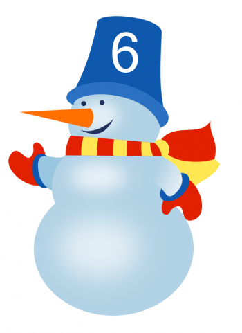 Снеговик с номером 6