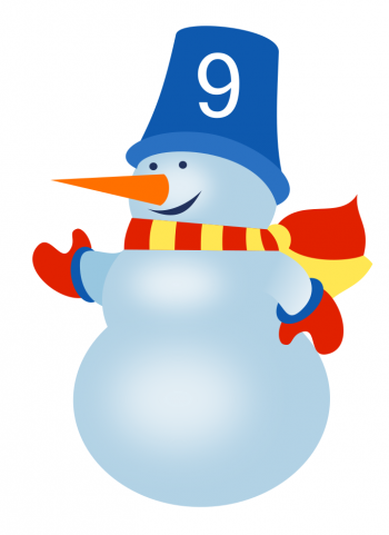 Снеговик с номером 9