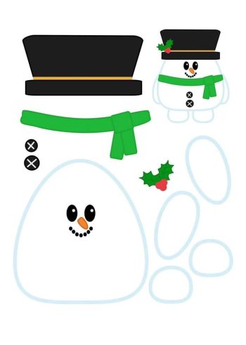 Аппликация снеговика на новогодние праздники