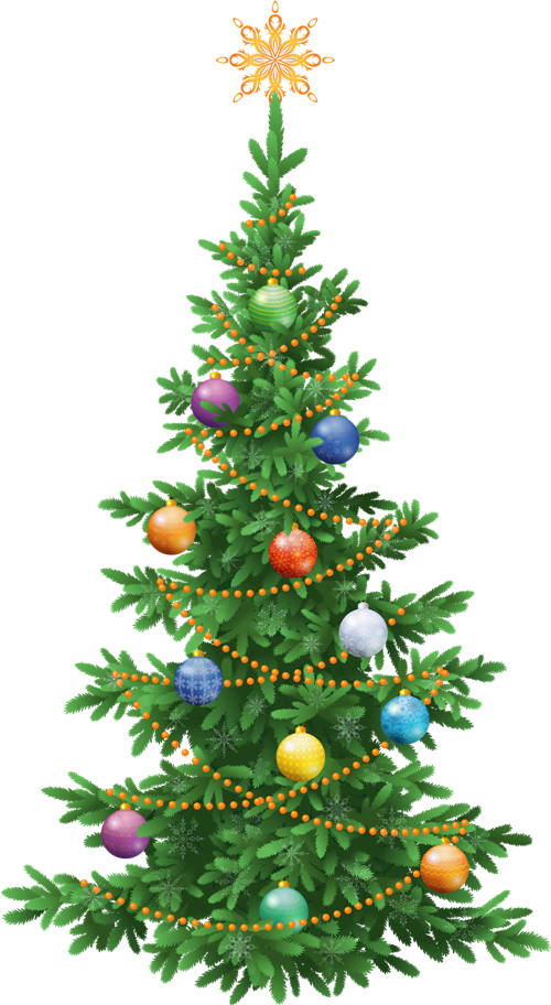 Макет готового плаката с большой новогодней елкой в школу
