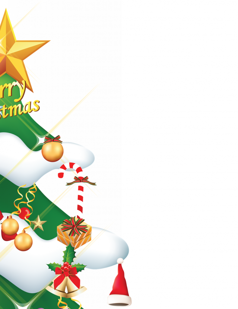 Фрагмент 2 плаката с новогодней елкой и подарками для оформления