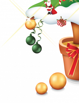 Фрагмент 3 плаката с новогодней елкой и подарками для оформления