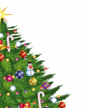 Фрагмент 2 плаката с новогодней елкой и подарками для детей