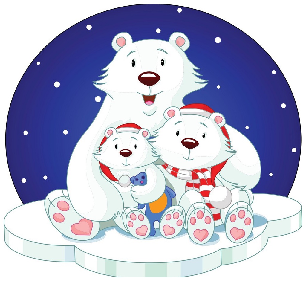 Эмблема белые медведи для детей