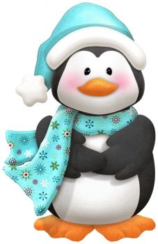 Новогодний пингвинчик с шарфом