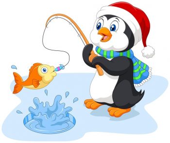 Новогодний пингвинчик - плакат