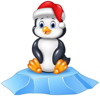 Новогодний пингвинчик на льдине