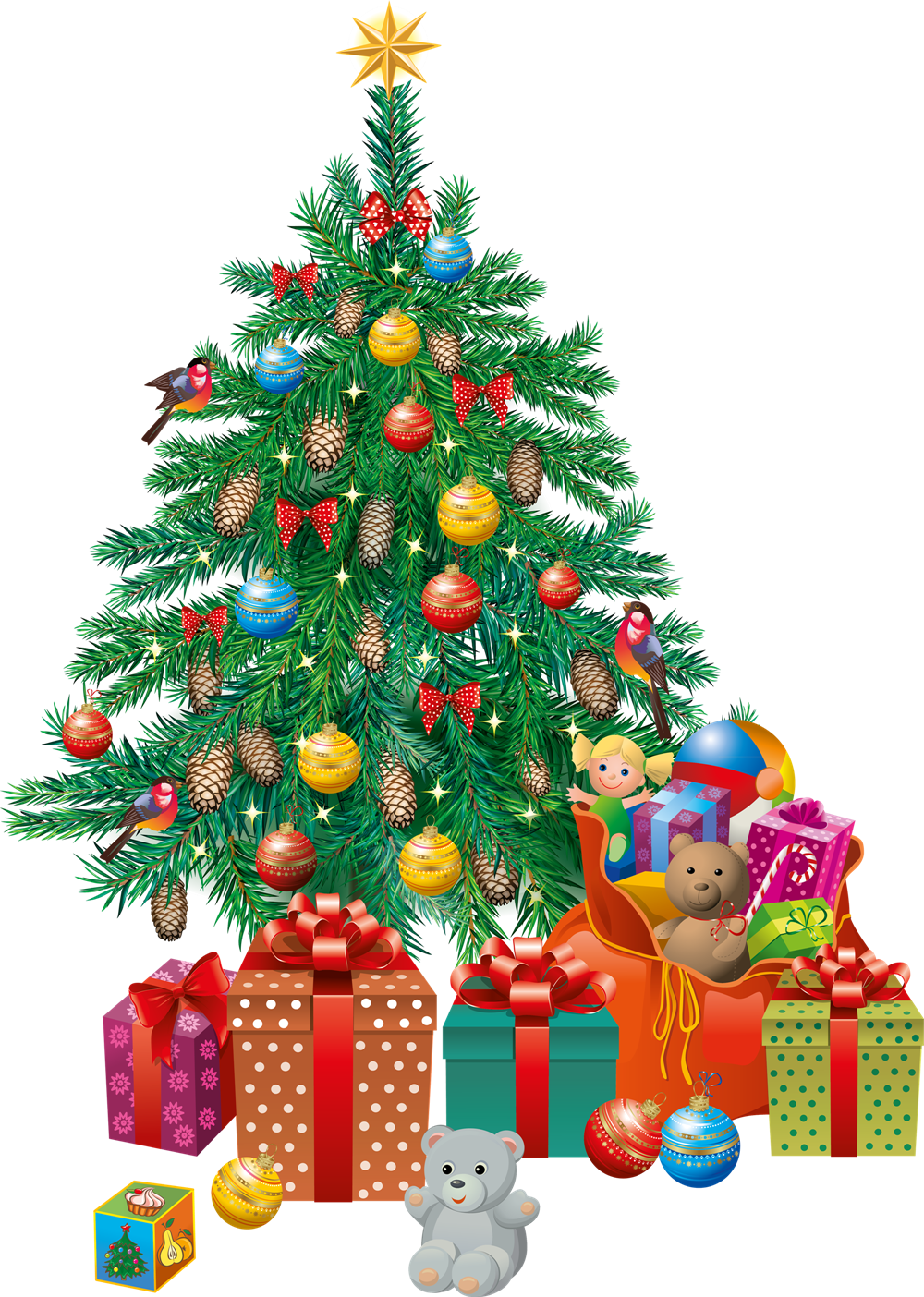 Рождественские елки для детей. Новогодняя елочка. Новогодние елки мультяшные. Подарки для елки. Елочка Новогодняя мультяшная.