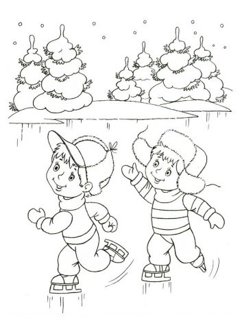 Раскраски для детей по теме «Зима»