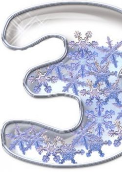 Фрагмент 1 растяжки "Зима" со снежинками