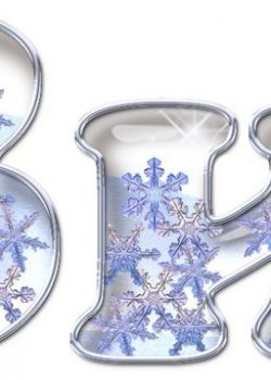 Фрагмент 2 растяжки "Зима" со снежинками