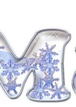 Фрагмент 4 растяжки "Зима" со снежинками