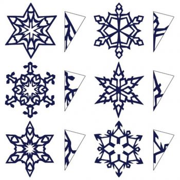 Схемы 2 для вырезания снежинок из бумаги