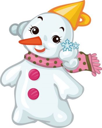 Снеговик вырезалка для детей 2 лет