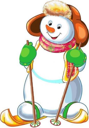 Картинка снеговик для детей 6 лет