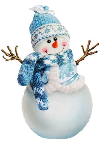 Снеговик в синем шарфе