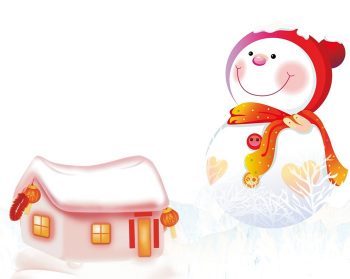 Снеговик возле дома