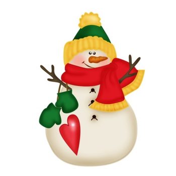 Снеговик с палками руками