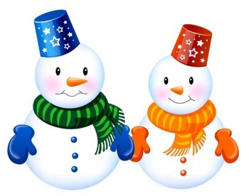 Снеговик мальчик и снеговик девочка