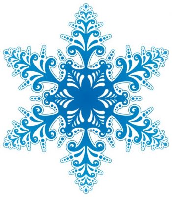 Синяя снежинка для школы