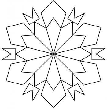 Снежинка с треугольниками
