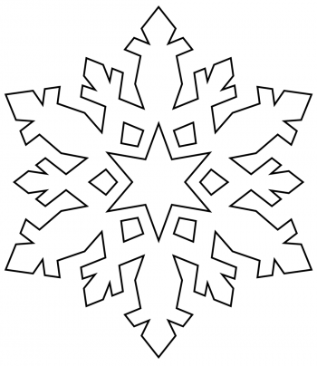 Шаблон снежинки для печати