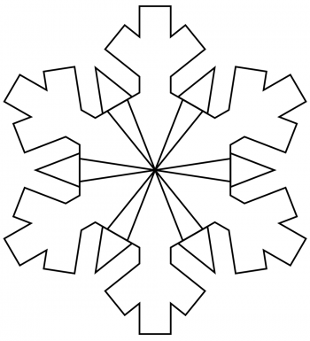 Снежинка из углов и треугольников